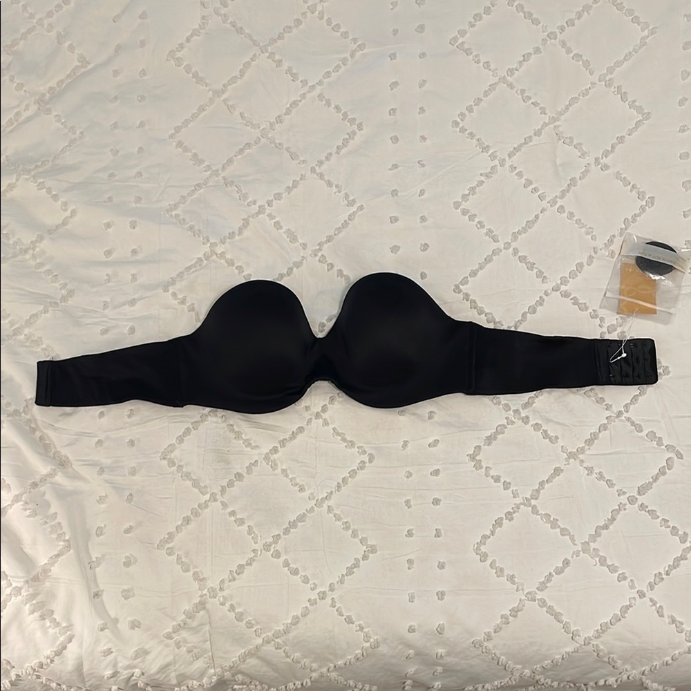 Delmira Black Strapless Bra nwt 34C